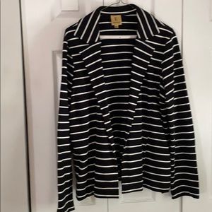 Black and white cotton blazer